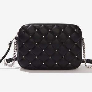 Black Quilted Rebecca Minkolf Crossbody purse NWT